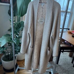 Ava & Viv Ribbed Tan Cardigan